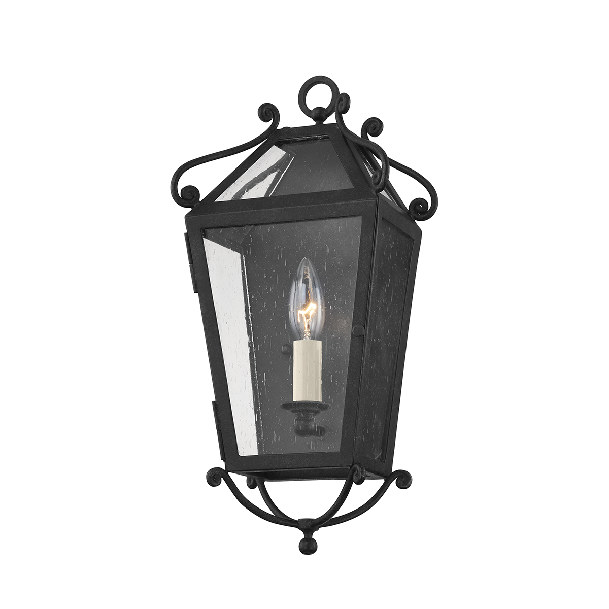Santa Barbara County Outdoor Wall Sconce in French Iron