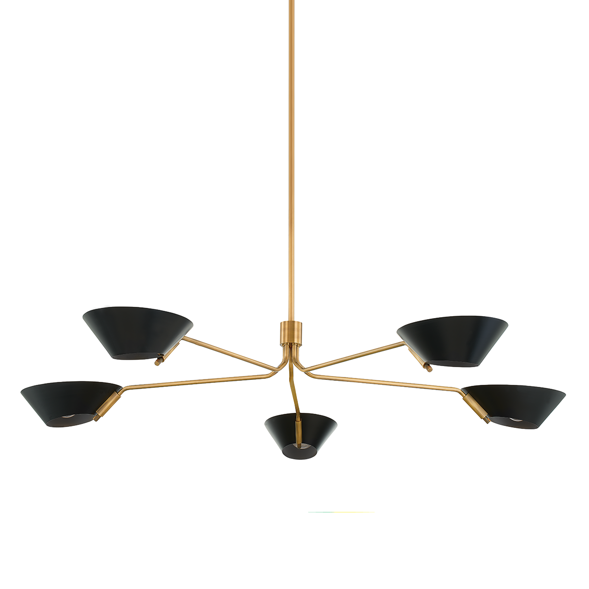 Sacramento Chandelier in Patina Brass / Soft Black