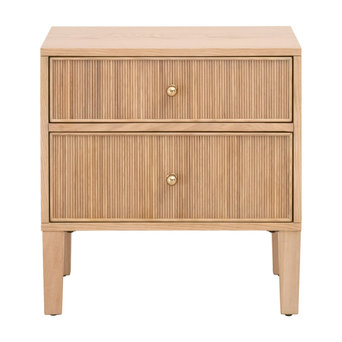 Highland 2-Drawer Nightstand in Natural Oak