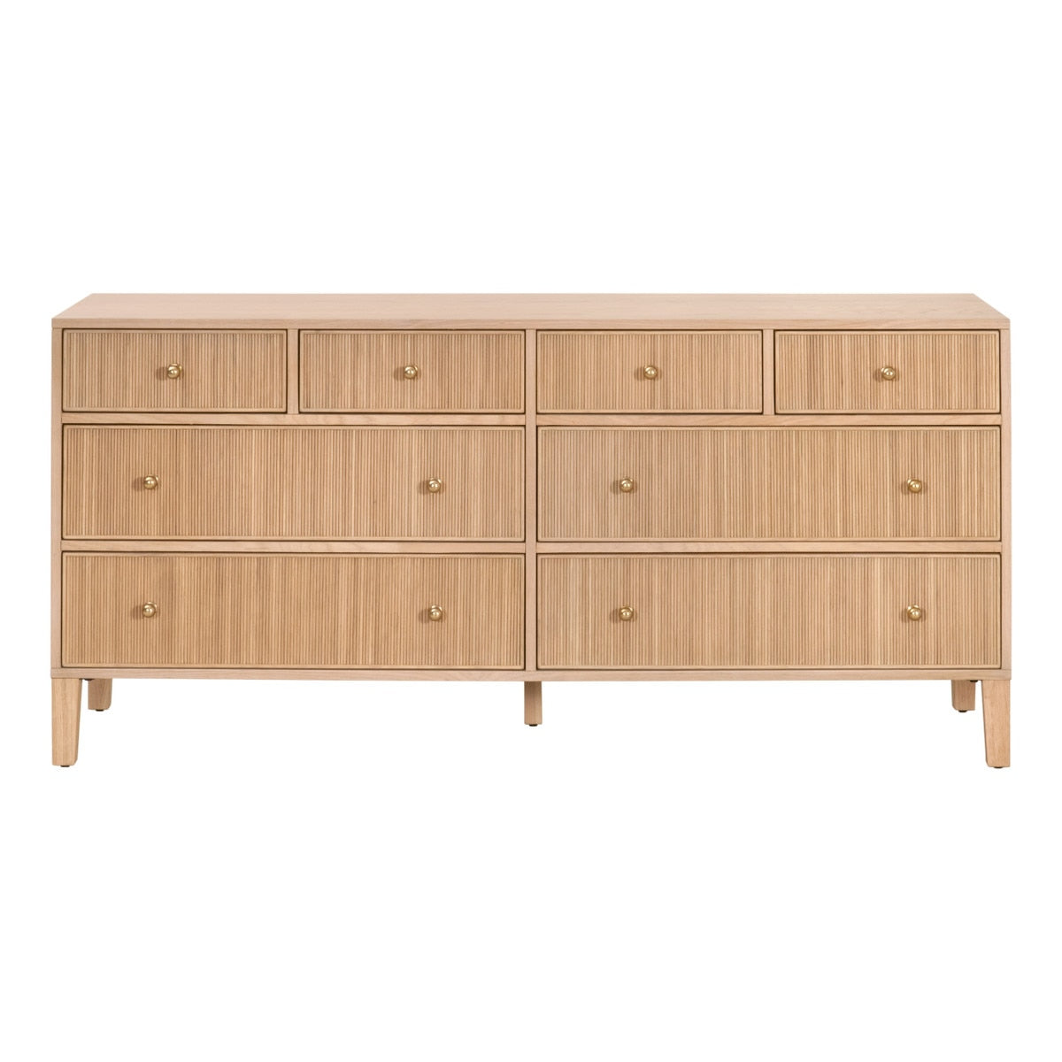 Highland 8-Drawer Double Dresser in Natural Oak
