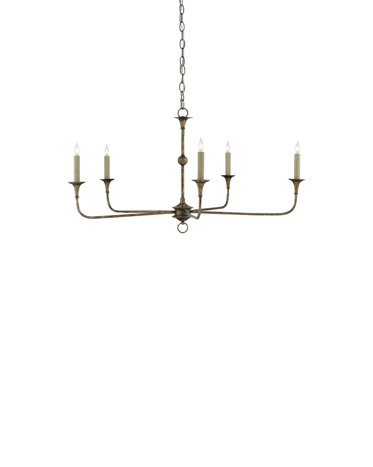 Nottaway Small Chandelier in Pyrite Bronze