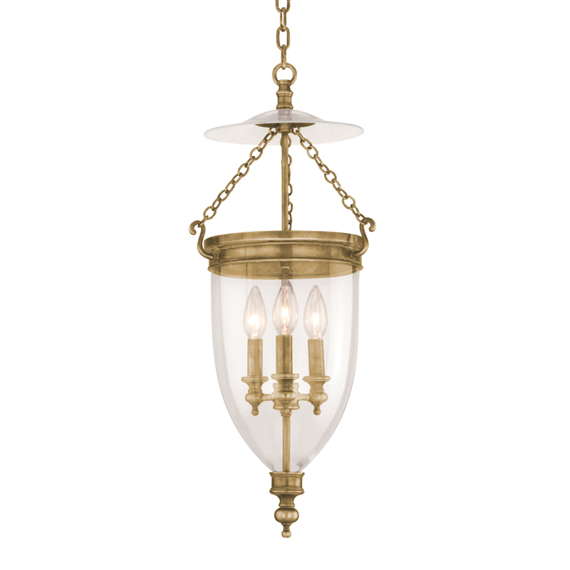 Hanover Pendant in 12" Wide / Aged Brass