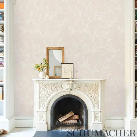 Twiggy Vinyl wallpaper in Blush — detail 3