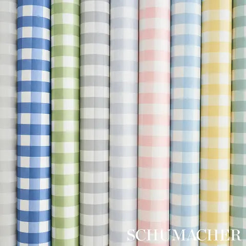 Willa Check Small wallpaper in Birch — detail 3