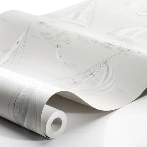 Sailboats wallpaper in Grey — detail 1