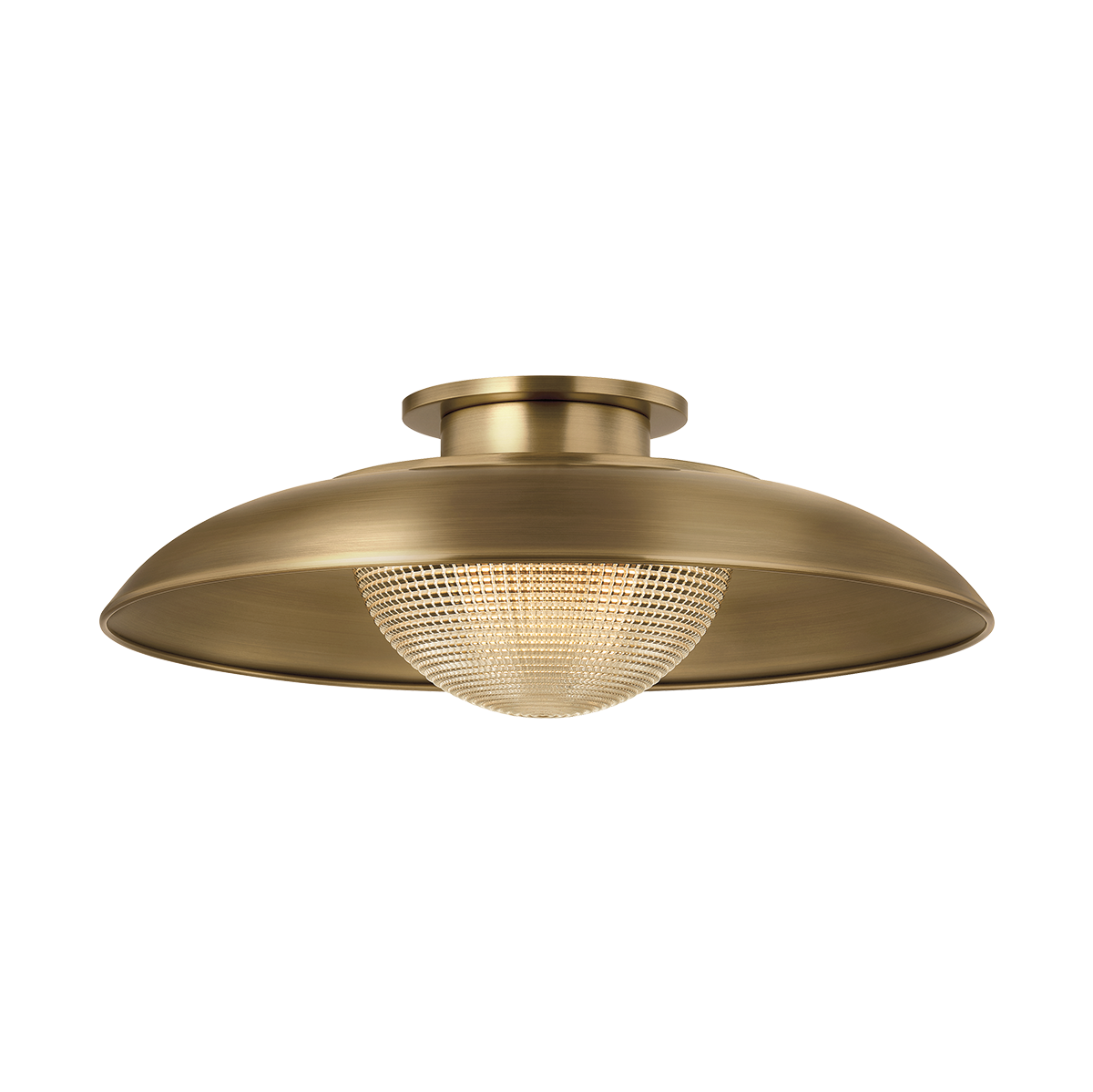Braxton Semi Flush in Patina Brass