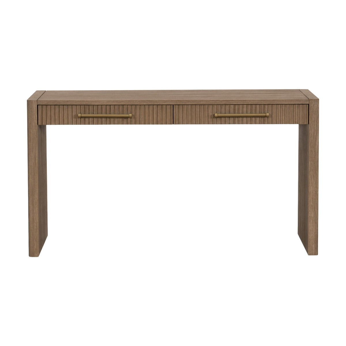 Halloway 2-Drawer Console Table in Sable Oak