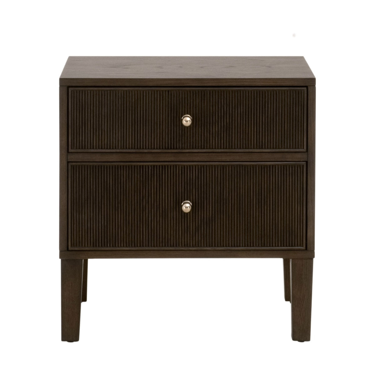Highland 2-Drawer Nightstand in Dutch Brown Oak
