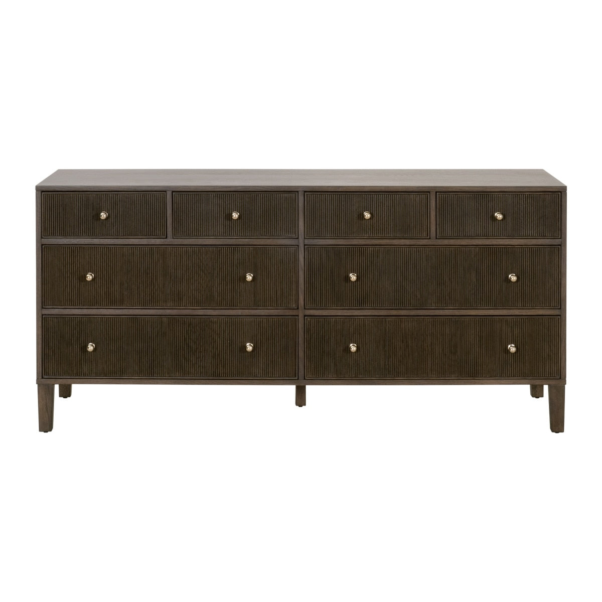Highland 8-Drawer Double Dresser in Dutch Brown Oak