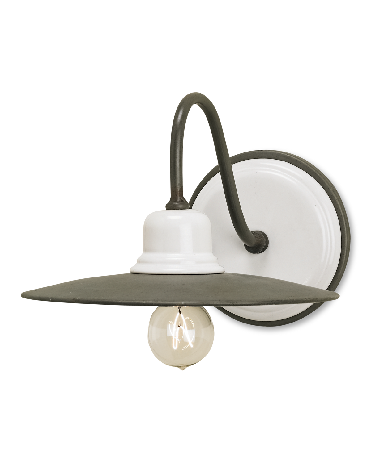 Eastleigh Gray & White Wall Sconce in Hiroshi Gray / White