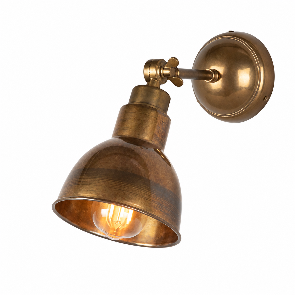 Baku Adjustable Wall Sconce in Antique Brass