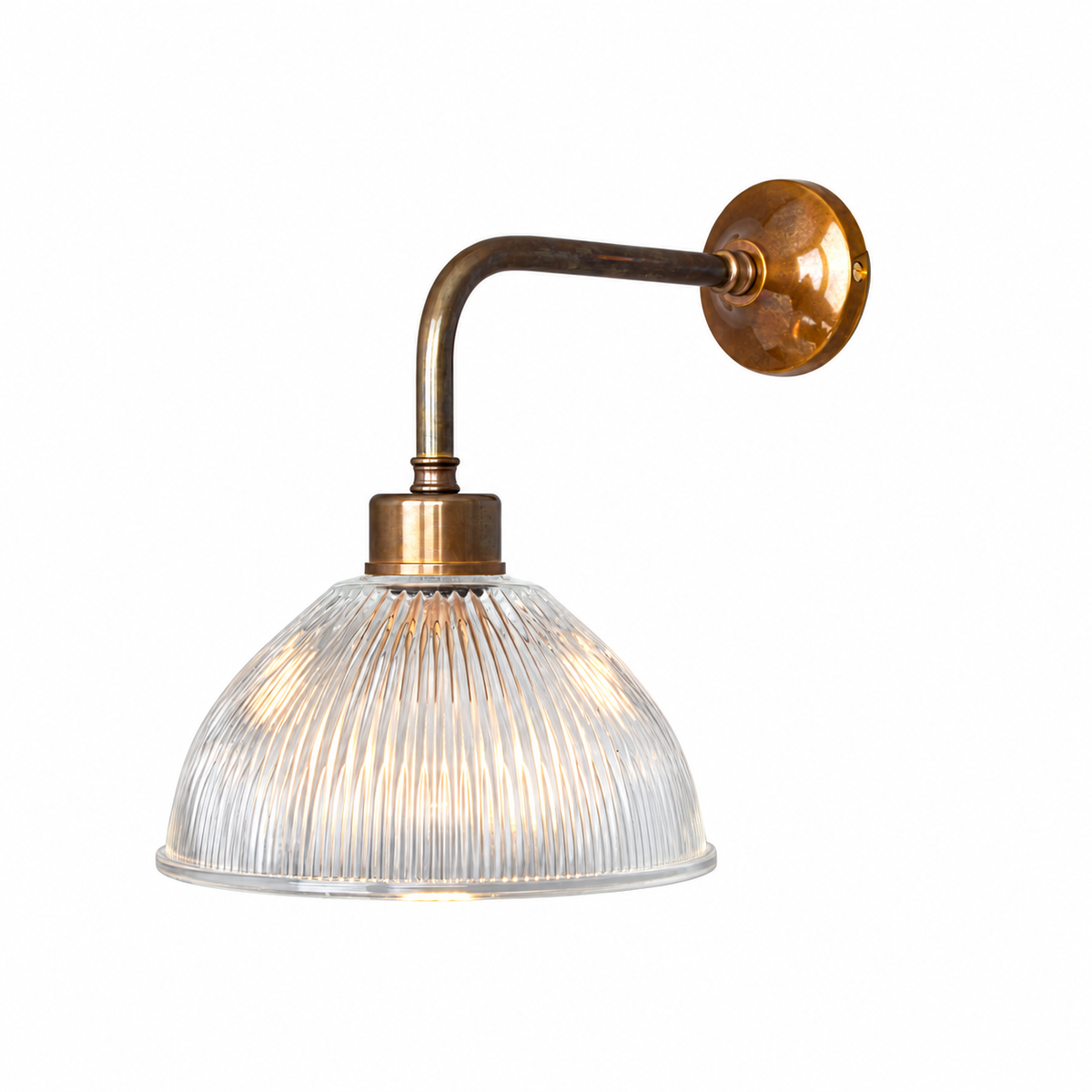 Dhaka Prismatic Glass Wall Sconce in Antique Brass