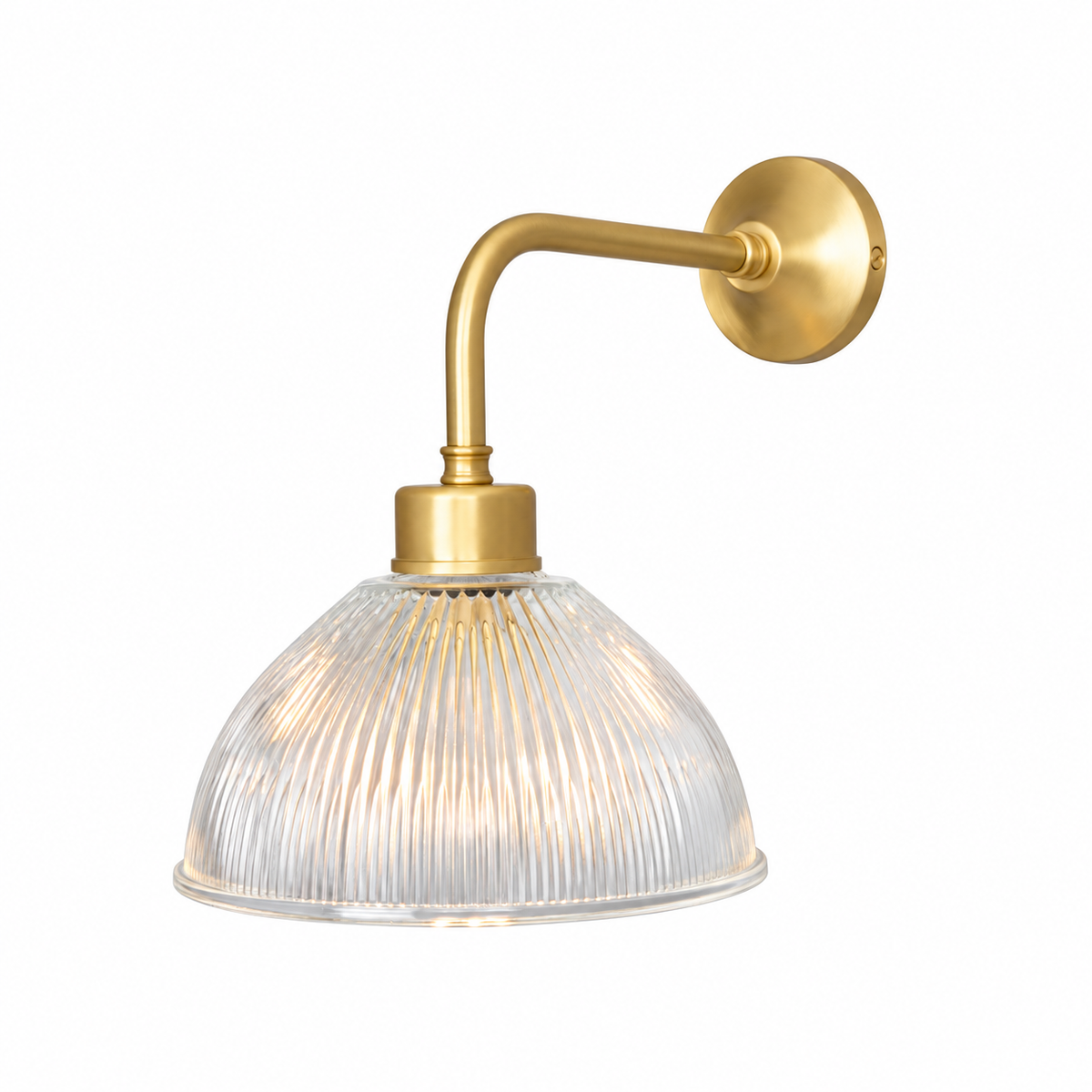 Dhaka Prismatic Glass Wall Sconce in Satin Brass